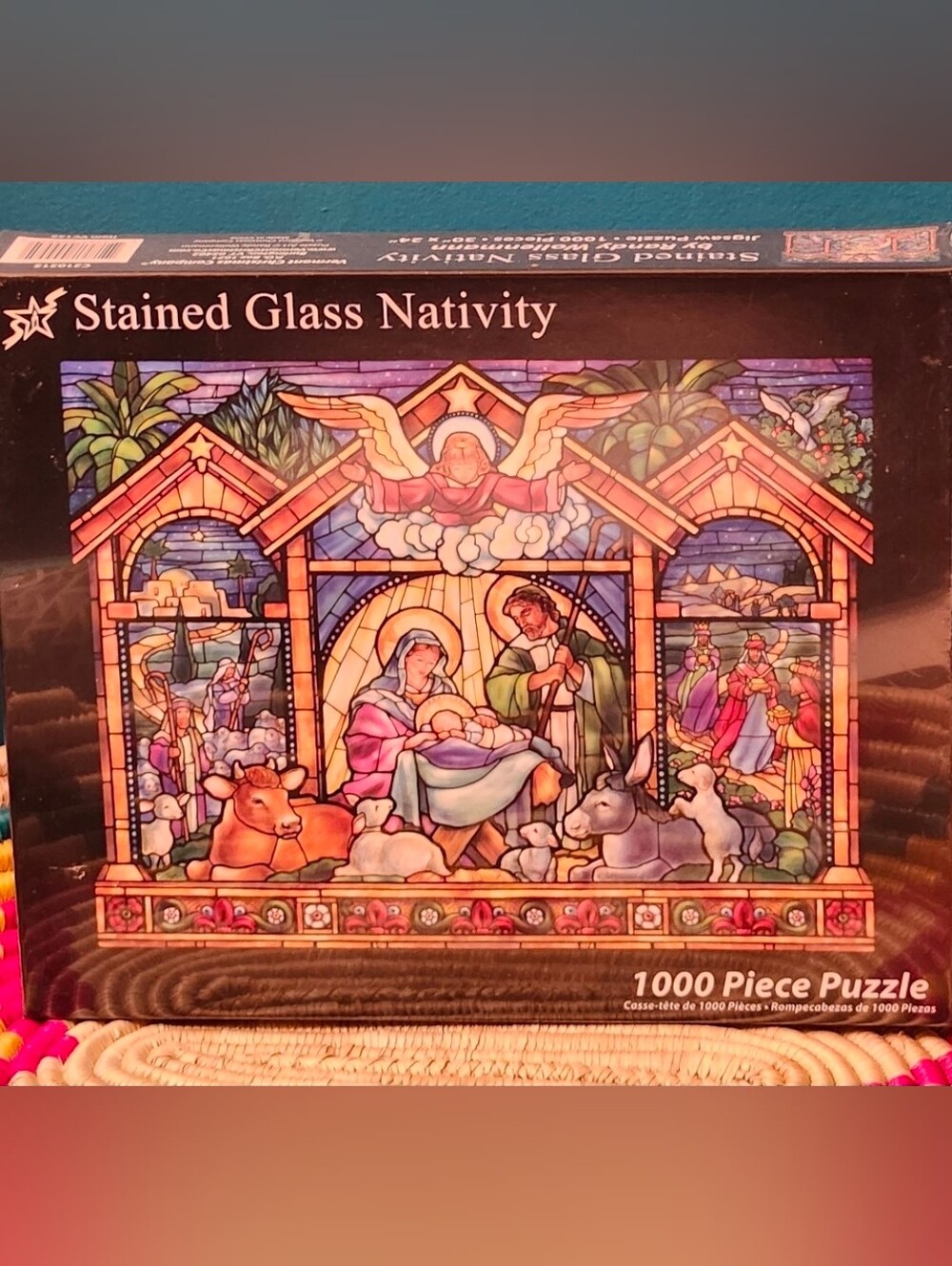 Stained Glass Nativity 1000 Piece Christmas Puzzle New Sealed